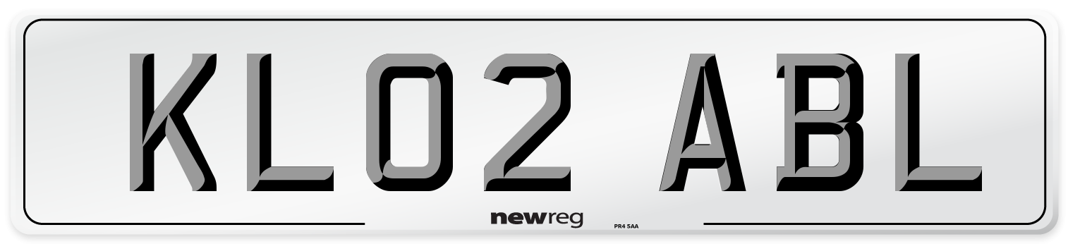 KL02 ABL Number Plate from New Reg